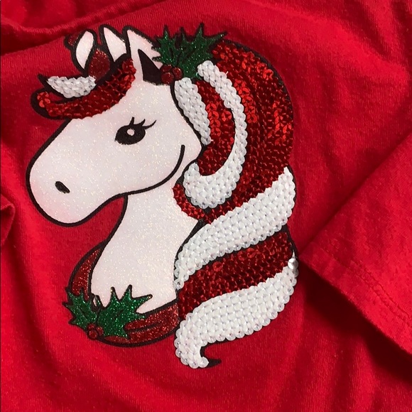 Christmas unicorn peplum shirt - Picture 3 of 3